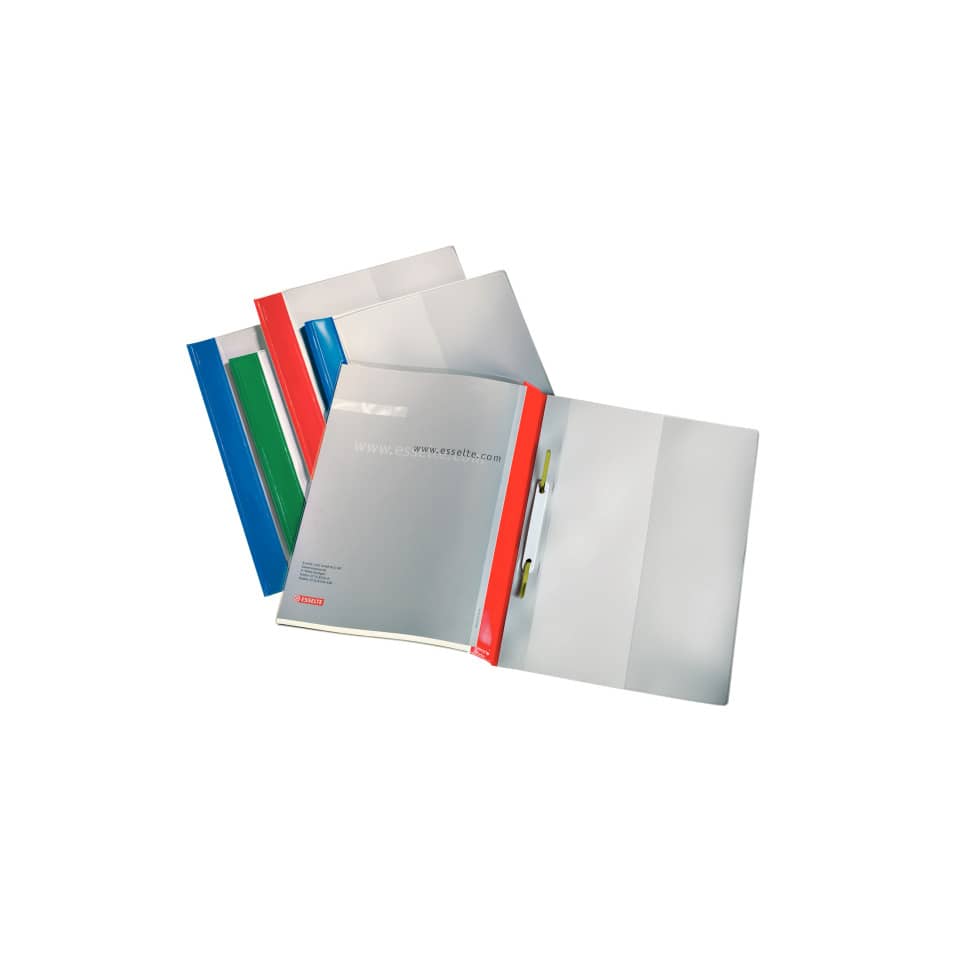 Cartelline ad aghi con clip Esselte Quotation File 23,8x31 cm pvc semirigido verde  conf. da 25 - 28360