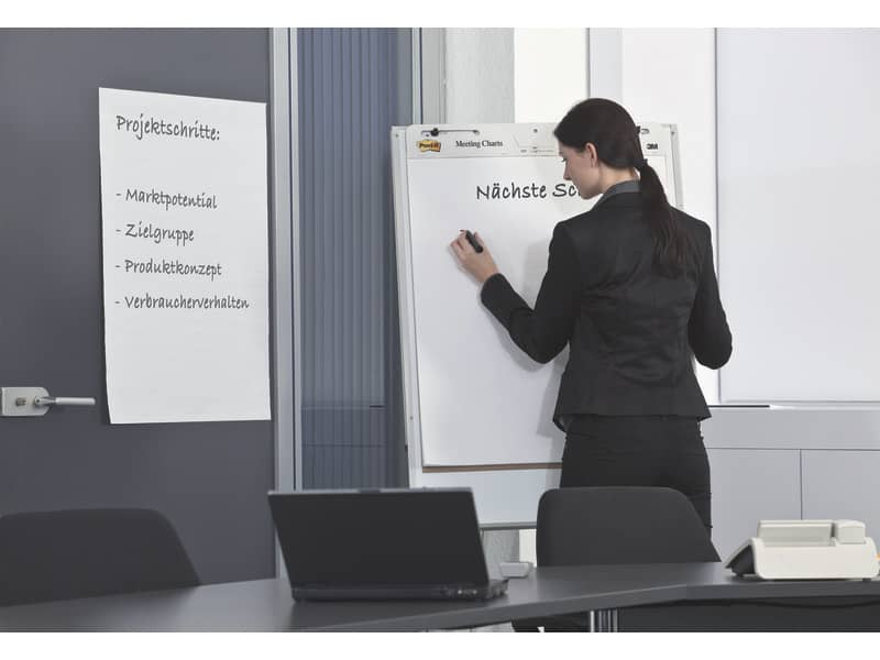 Blocco di fogli da parete Post-it® Super Sticky 63,5x 77,5 cm bianco Conf.2 pezzi - 559RP