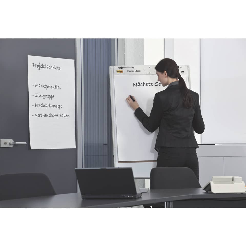 Blocco di fogli da parete Post-it® Super Sticky 63,5x 77,5 cm bianco Conf.2 pezzi - 559RP