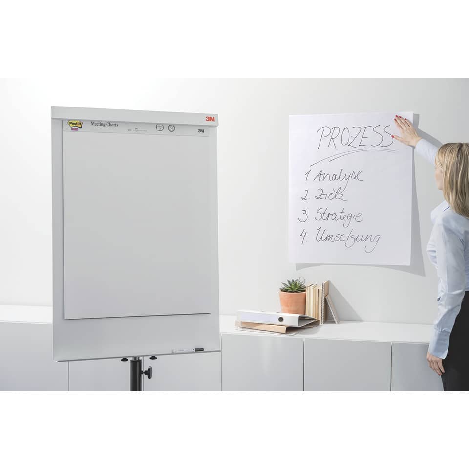 Blocco di fogli da parete Post-it® Super Sticky 63,5x 77,5 cm bianco Conf.2 pezzi - 559RP