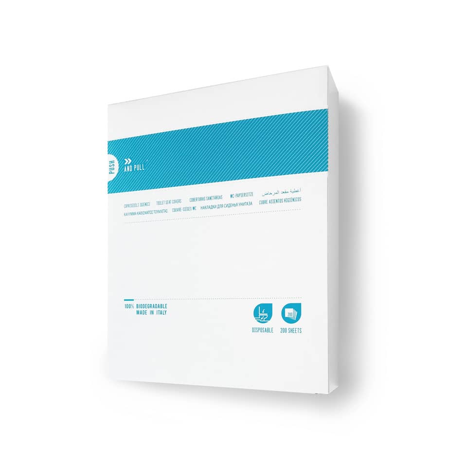 Box Veline copri WC 37,5x41 cm QTS 200 pezzi bianco conf. 200 veline - OVCW/20R-BOX