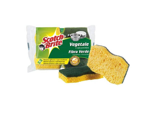 Spugna Scotch-Brite® vegetale verde Conf. 2 pezzi - V12