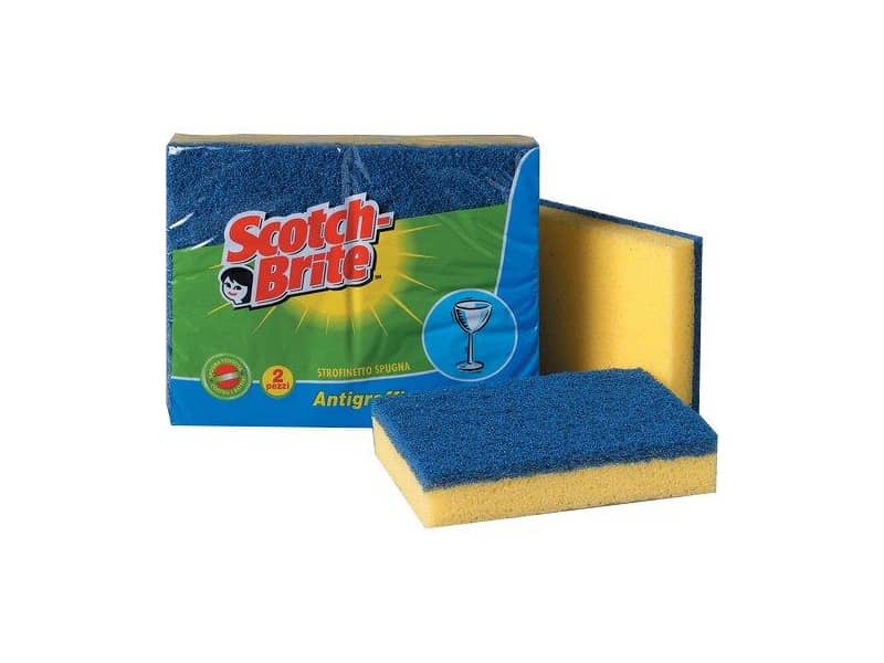 Spugna accoppiata Scotch-Brite® spugna e fibra antigraffio blu Conf. 2 pezzi - A17