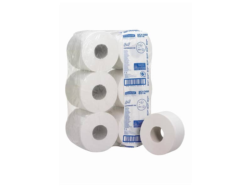 Carta igienica maxi SCOTT® PERFORMANCE in carta riciclata 200 strappi bianco 12 rotoli da 526 fogli - 8512