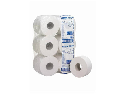 Carta igienica maxi SCOTT® PERFORMANCE in carta riciclata 200 strappi bianco 12 rotoli da 526 fogli - 8512