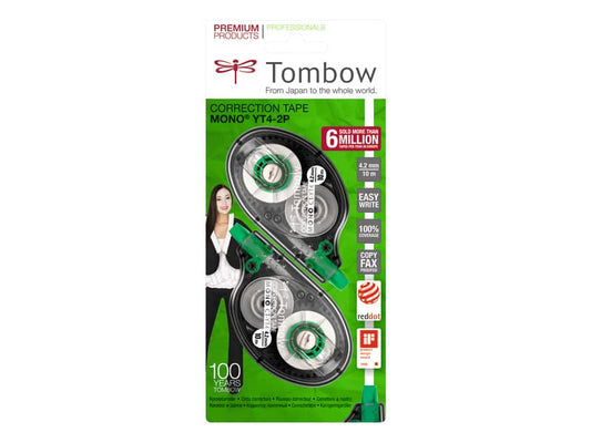 Correttore a nastro Tombow MONO Tape Control System 4,2 mm x 10 m blister 2 pz. - CT-YT4-2P