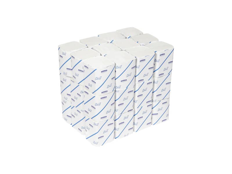 Carta igienica piegata SCOTT® in carta riciclata 250 strappi bianco 36 rotoli - 8508