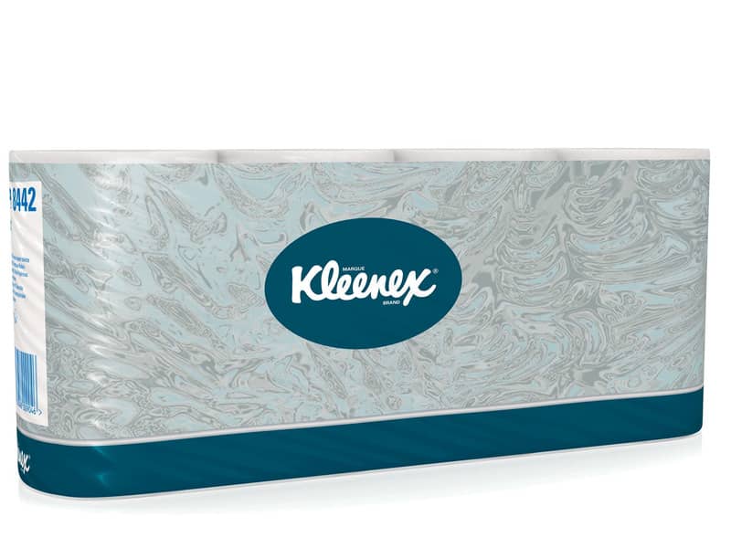 Carta igienica 2 veli KLEENEX® in carta a 2 veli 350 strappi bianco pacco da 8 rotoli - 8442