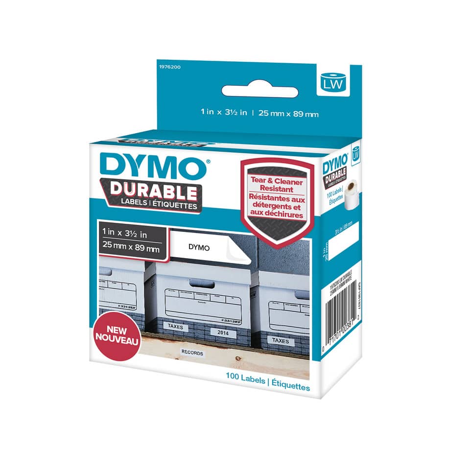 Rotolo da 100 etichette Dymo LabelWriter durable indirizzi 89x25 mm bianco 1933081