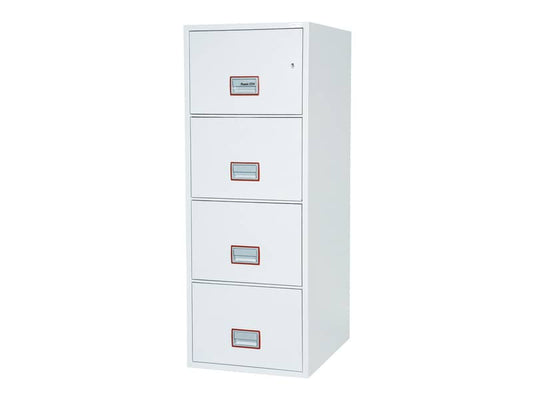 Classificatore ignifugo Fire File Phoenix bianco - Ral 9003 4 cassetti da 49lt. con chiave - FS 2254 K
