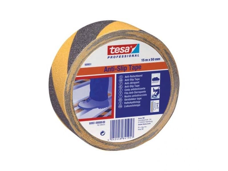 Nastri antisdrucciolo tesa Anti Slip Professional 50 mm x 15m giallo-nero 60951-00000-00