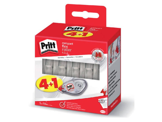 Correttore a nastro Pritt Compact flex 4,2 mm x 10 mt Value Pack 4+1 GRATIS - 2382016