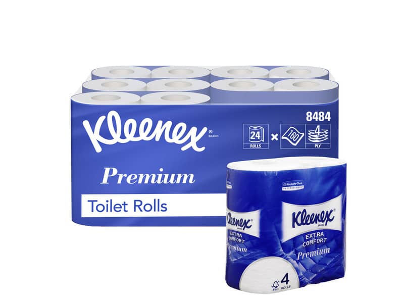 Carta igienica 4 veli KLEENEX® 160 strappi bianco pacco da 4 rotoli - 8484