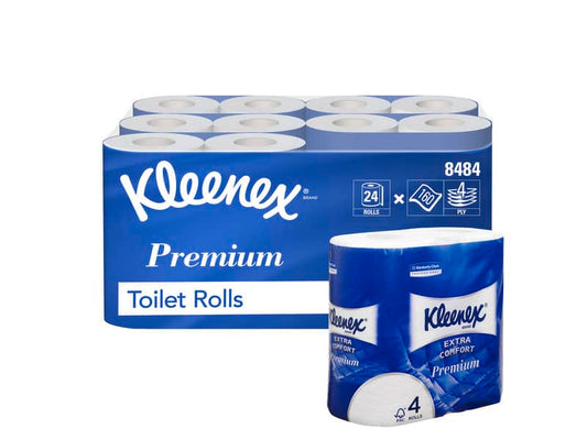 Carta igienica 4 veli KLEENEX® 160 strappi bianco pacco da 4 rotoli - 8484