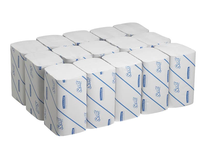 Asciugamani intercalati SCOTT® in carta bianco 20x21 cm 15 fascette da 320 fogli - 6677