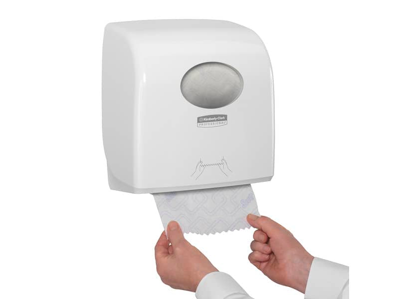 Dispenser di asciugamani a rotolo AQUARIUS* in plastica bianco 7955