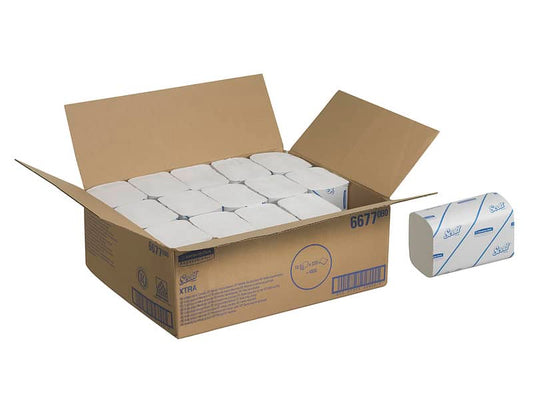 Asciugamani intercalati SCOTT® in carta bianco 20x21 cm 15 fascette da 320 fogli - 6677