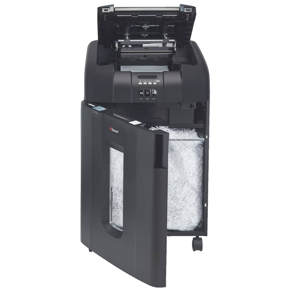 Distruggidocumenti ad alimentazione automatica Rexel Auto+600X P-4 80 L taglio a frammenti 4x40 mm - 2103500EUA