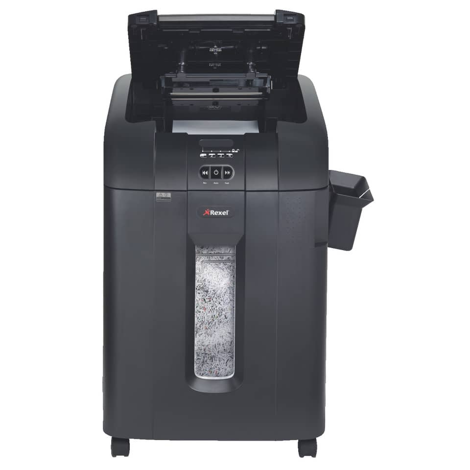 Distruggidocumenti ad alimentazione automatica Rexel Auto+600M P-5 80 L taglio microframmenti 2x15 mm 2104500EUA