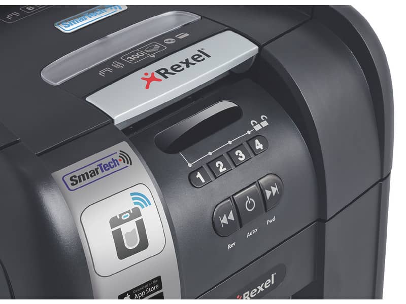 Distruggidocumenti ad alimentazione automatica Rexel Auto+300X Smartech P-4 40 L taglio frammenti 4x40 mm 2103250EUS