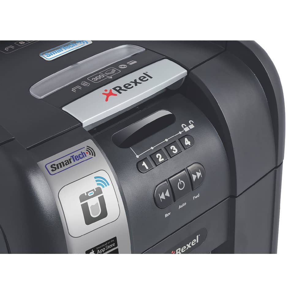 Distruggidocumenti ad alimentazione automatica Rexel Auto+300X Smartech P-4 40 L taglio frammenti 4x40 mm 2103250EUS