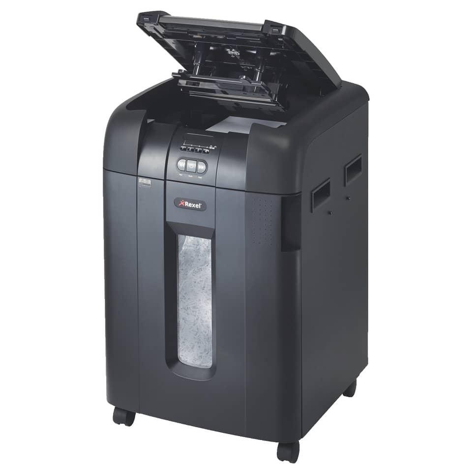 Distruggidocumenti ad alimentazione automatica Rexel Auto+600X P-4 80 L taglio a frammenti 4x40 mm - 2103500EUA
