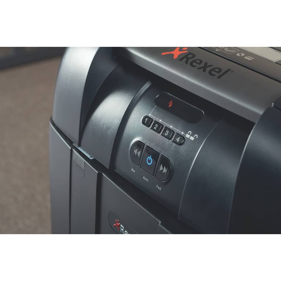 Distruggidocumenti ad alimentazione automatica Rexel Auto+600X P-4 80 L taglio a frammenti 4x40 mm - 2103500EUA