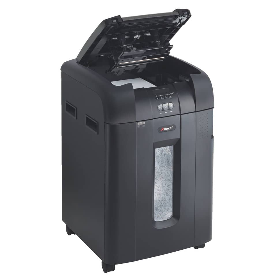 Distruggidocumenti ad alimentazione automatica Rexel Auto+600M P-5 80 L taglio microframmenti 2x15 mm 2104500EUA