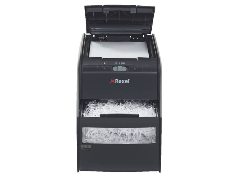 Distruggidocumenti ad alimentazione automatica Rexel Auto+60X  P-3 15 L taglio frammenti 4x45 mm nero 2103060EU