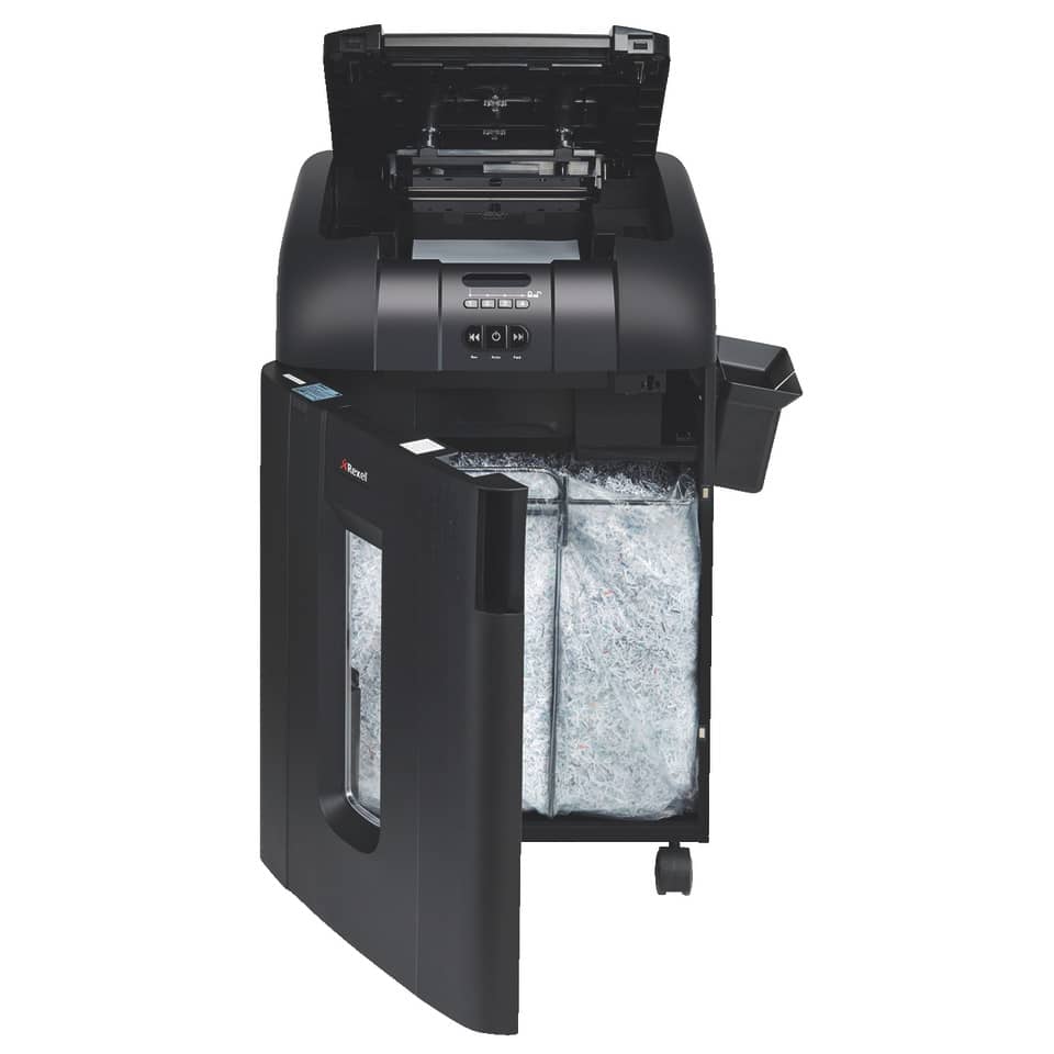 Distruggidocumenti ad alimentazione automatica Rexel Auto+600M P-5 80 L taglio microframmenti 2x15 mm 2104500EUA