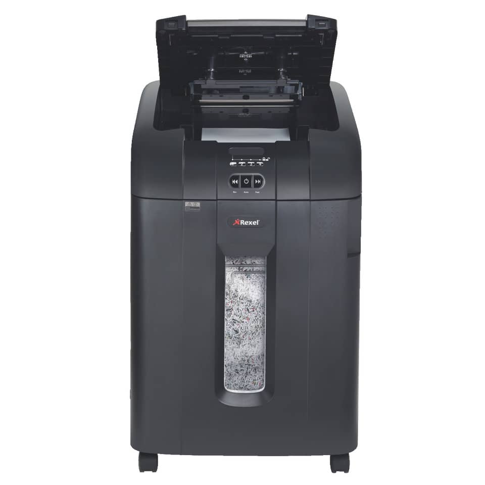 Distruggidocumenti ad alimentazione automatica Rexel Auto+600M P-5 80 L taglio microframmenti 2x15 mm 2104500EUA