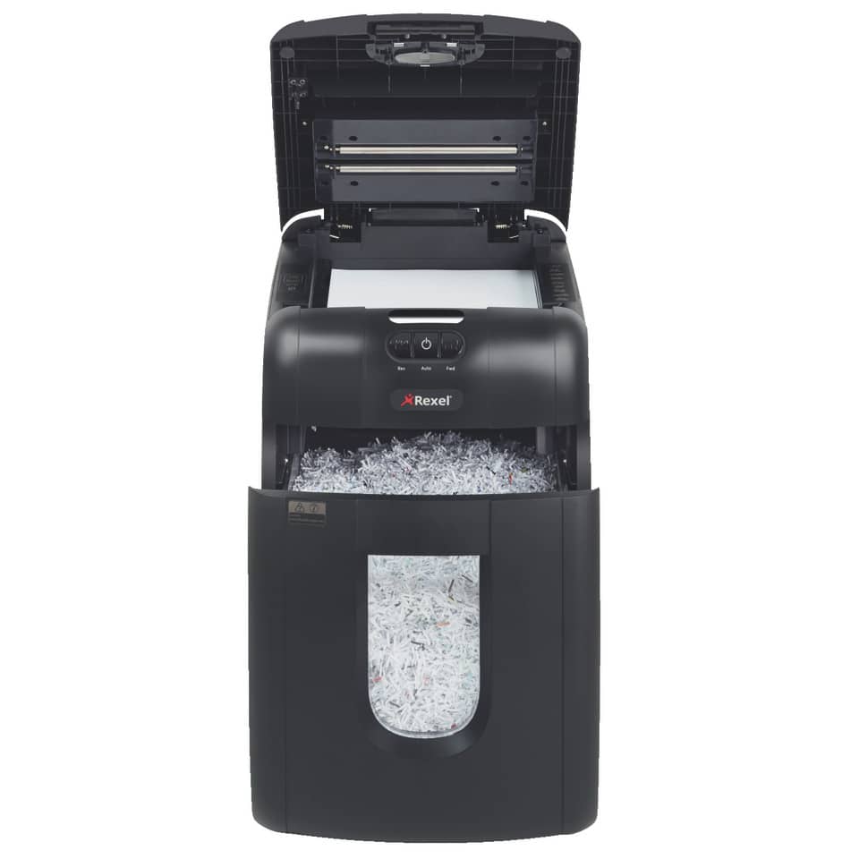 Distruggidocumenti ad alimentazione automatica Rexel Auto+130M P-5 26 L taglio microframmenti 2x15 mm 2104100EUA