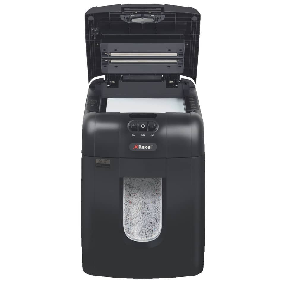 Distruggidocumenti ad alimentazione automatica Rexel Auto+130M P-5 26 L taglio microframmenti 2x15 mm 2104100EUA
