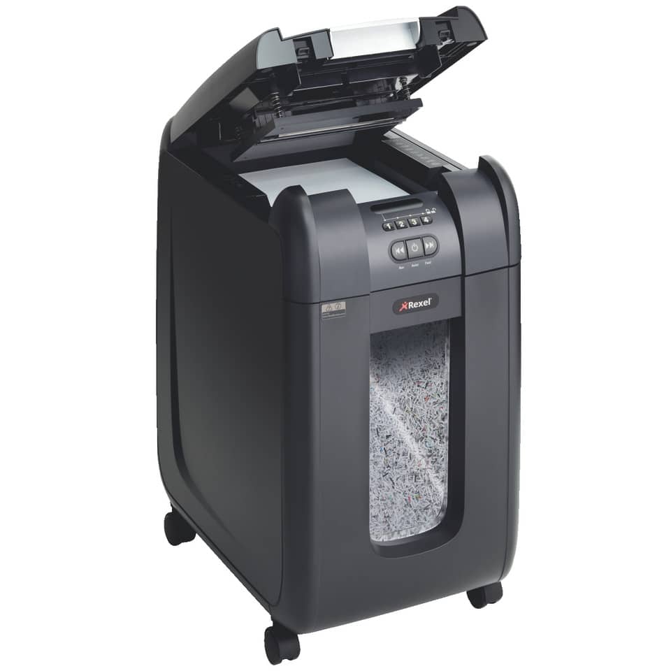 Distruggidocumenti ad alimentazione automatica Rexel Auto+ 300M P-5 40 L taglio microframmenti 2x15 mm 2104300EU