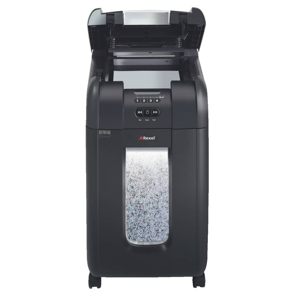 Distruggidocumenti ad alimentazione automatica Rexel Auto+ 300M P-5 40 L taglio microframmenti 2x15 mm 2104300EU