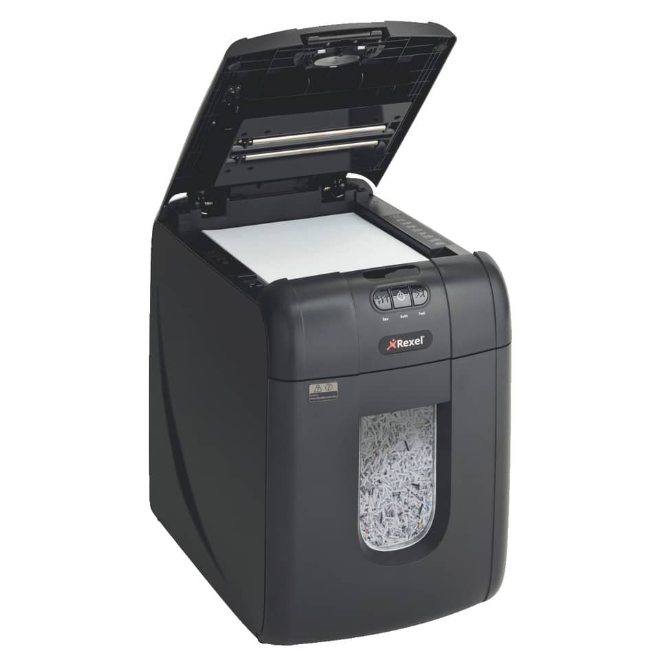 Distruggidocumenti ad alimentazione automatica Rexel Auto+130M P-5 26 L taglio microframmenti 2x15 mm 2104100EUA