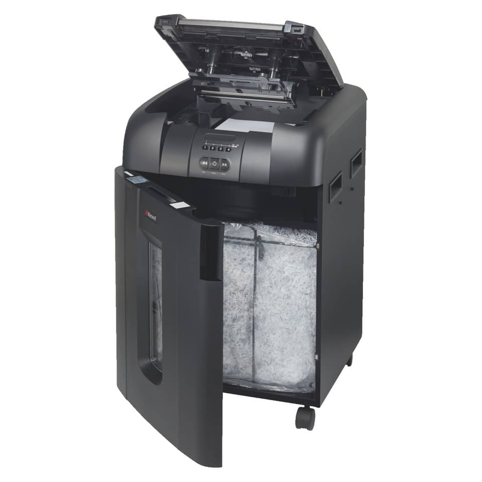 Distruggidocumenti ad alimentazione automatica Rexel Auto+600M P-5 80 L taglio microframmenti 2x15 mm 2104500EUA