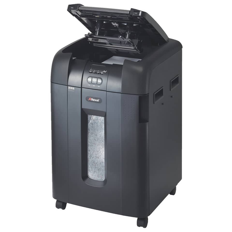 Distruggidocumenti ad alimentazione automatica Rexel Auto+600M P-5 80 L taglio microframmenti 2x15 mm 2104500EUA