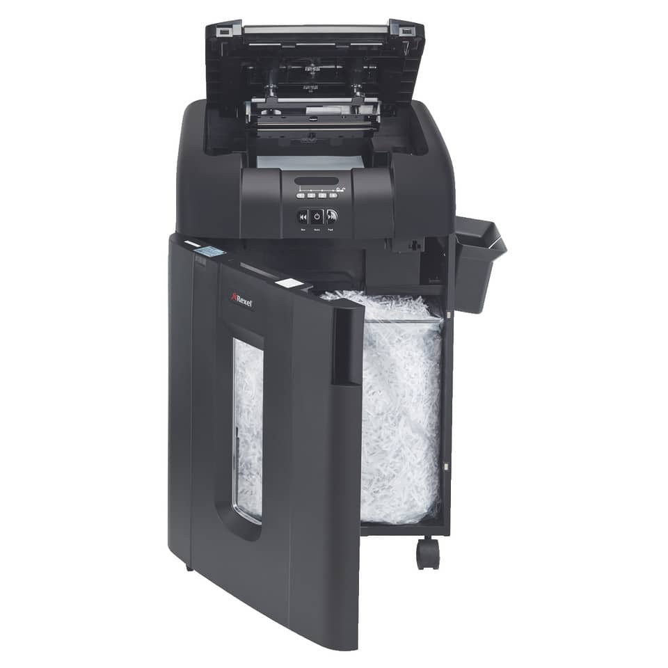Distruggidocumenti ad alimentazione automatica Rexel Auto+600X P-4 80 L taglio a frammenti 4x40 mm - 2103500EUA