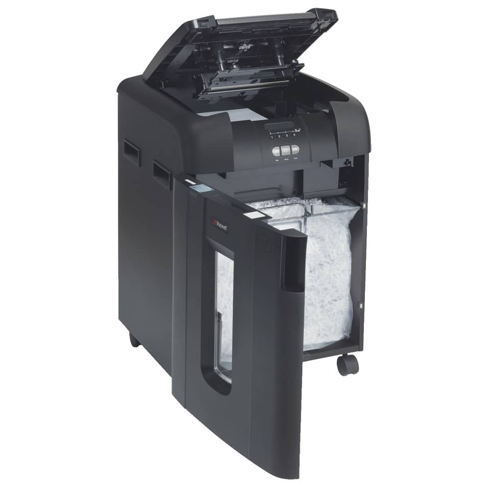 Distruggidocumenti ad alimentazione automatica Rexel Auto+600X P-4 80 L taglio a frammenti 4x40 mm - 2103500EUA