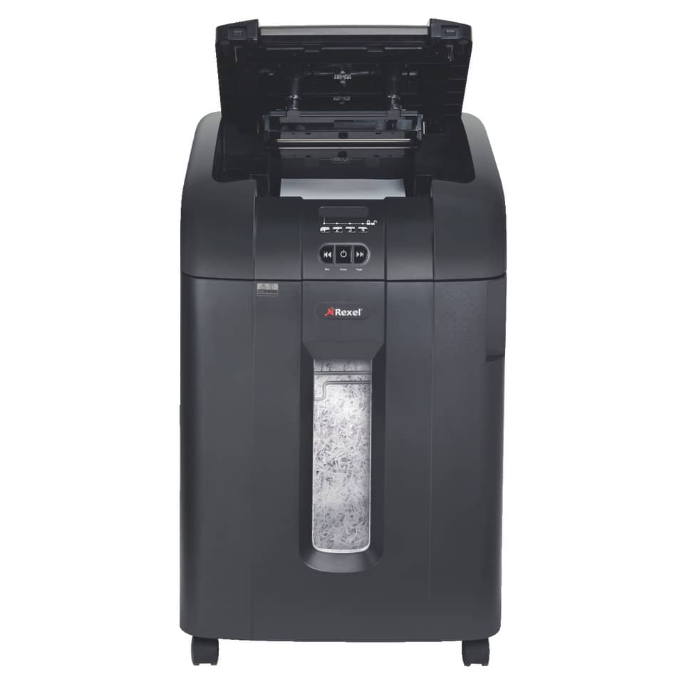 Distruggidocumenti ad alimentazione automatica Rexel Auto+600X P-4 80 L taglio a frammenti 4x40 mm - 2103500EUA