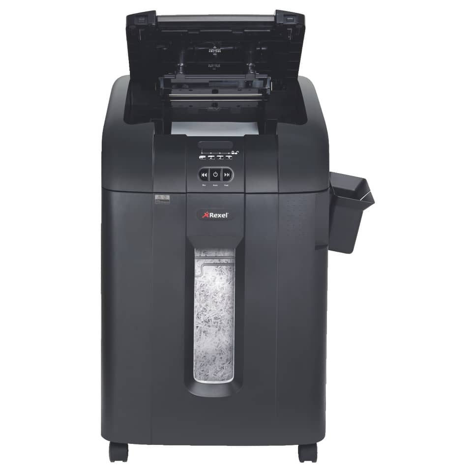 Distruggidocumenti ad alimentazione automatica Rexel Auto+600X P-4 80 L taglio a frammenti 4x40 mm - 2103500EUA
