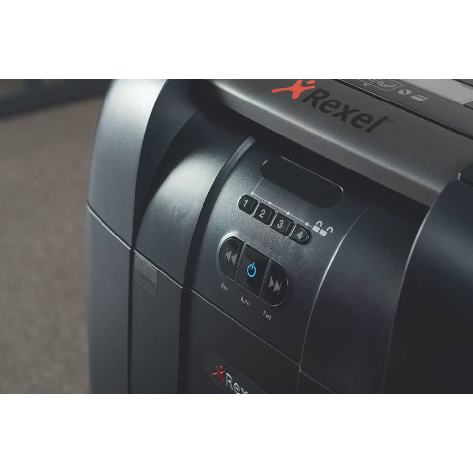 Distruggidocumenti ad alimentazione automatica Rexel Auto+600X P-4 80 L taglio a frammenti 4x40 mm - 2103500EUA