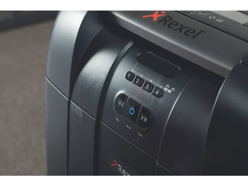 Distruggidocumenti ad alimentazione automatica Rexel Auto+600X P-4 80 L taglio a frammenti 4x40 mm - 2103500EUA