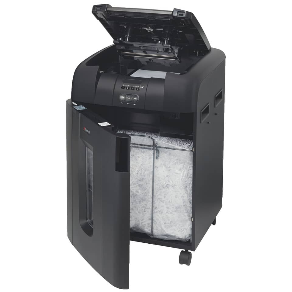 Distruggidocumenti ad alimentazione automatica Rexel Auto+600X P-4 80 L taglio a frammenti 4x40 mm - 2103500EUA
