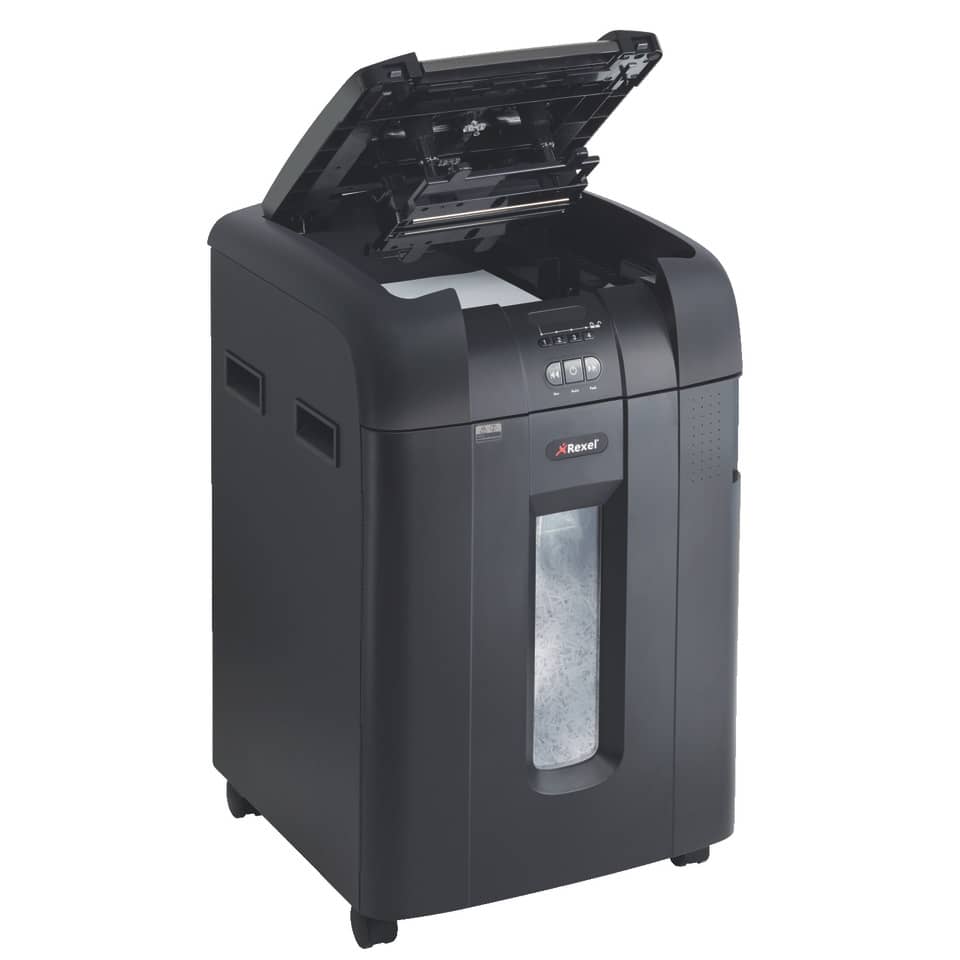 Distruggidocumenti ad alimentazione automatica Rexel Auto+600X P-4 80 L taglio a frammenti 4x40 mm - 2103500EUA