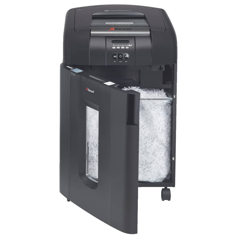 Distruggidocumenti ad alimentazione automatica Rexel Auto+600X P-4 80 L taglio a frammenti 4x40 mm - 2103500EUA