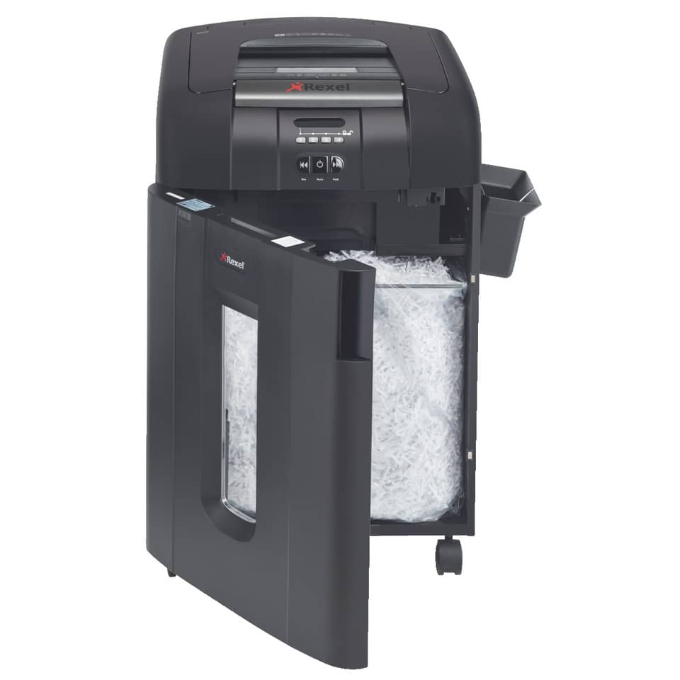 Distruggidocumenti ad alimentazione automatica Rexel Auto+600X P-4 80 L taglio a frammenti 4x40 mm - 2103500EUA