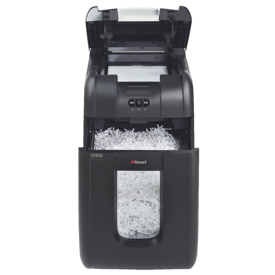 Distruggidocumenti ad alimentazione automatica Rexel Auto+200X P-4 32 L taglio a frammenti 4x40 mm - 2103175EU