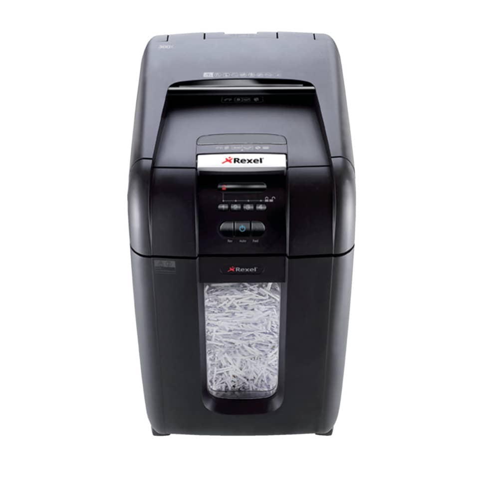 Distruggidocumenti ad alimentazione automatica Rexel Auto+300X P-4 40 L taglio a frammenti 4x40 mm - 2103250EU